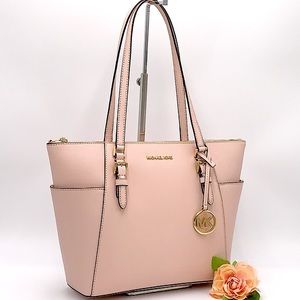 MICHAEL KORS CHARLOTTE LARGE TOP ZIP TOTE BAG